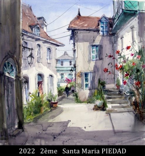 2022 Prime 2ème Santa Maria PIEDAD Concours de peinture 64 salies à peindre