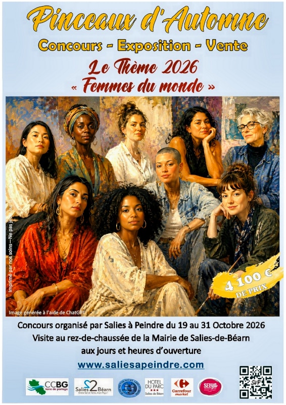 Concours peinture Pinceaux Automne Salies de Bearn Affiche V2 H800_